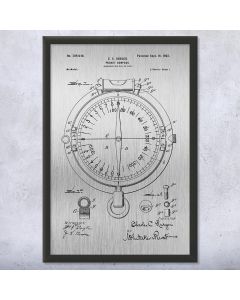 Pocket Compass Framed Patent Print