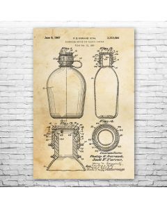 Canteen Patent Print Poster