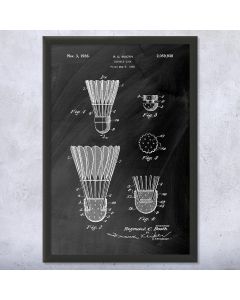 Badminton Shuttlecock Framed Patent Print