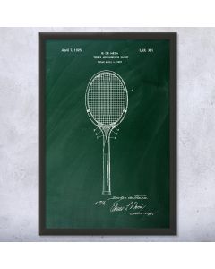 Tennis Badminton Racket Patent Print