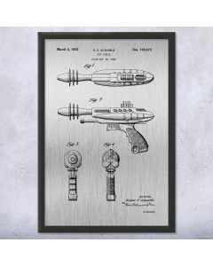 Futuristic Space Toy Ray Gun Framed Print