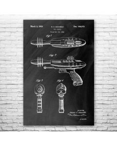 Retro Space Ray Gun Poster Patent Print