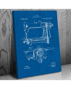 Sewing Machine Canvas Patent Art Print Gift