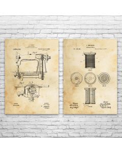 Sewing Patent Prints Set of 2