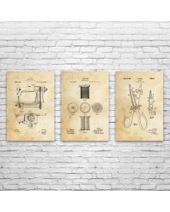Sewing Patent Posters Set of 3
