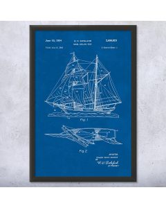 Model Sailing Ship Patent Framed Print