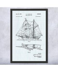 Model Sailing Ship Framed Print