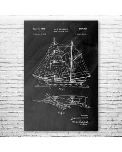 Model Sailing Ship Poster Patent Print