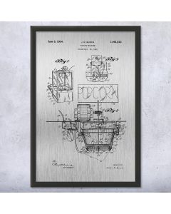 Popcorn Machine Framed Patent Print