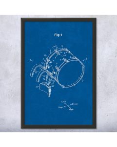 Marching Bass Drum Patent Framed Print