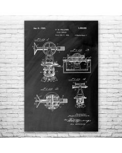 Surveyors Solar Compass Patent Print Poster