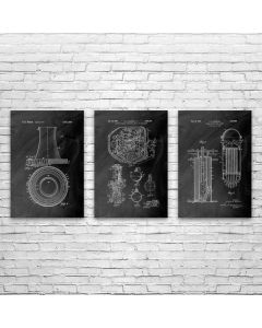 Nuclear Power Patent Posters Set of 3