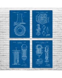 Nuclear Power Patent Posters Set of 4