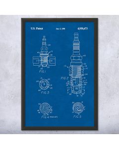 Spark Plug Patent Framed Print