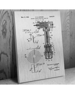 Fuel Injector & Spark Plug Canvas Patent Art Print Gift