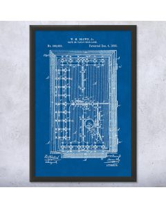 Bank Vault Door Framed Patent Print