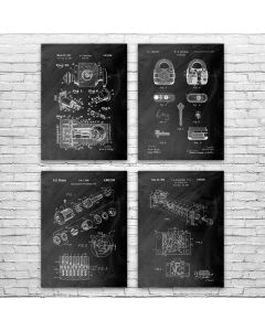 Lock Patent Posters Set of 4