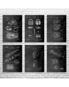 Lock Patent Posters Set of 6