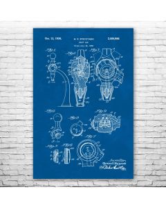 Draft Drink Tap Patent Print Poster