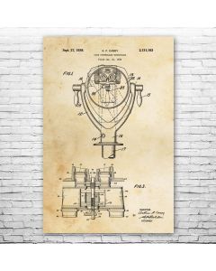 Lookout Binoculars Patent Print Poster
