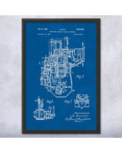 Buchi Two Stroke Engine Patent Framed Print