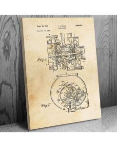 Buchi Turbocharger Canvas Patent Art Print Gift