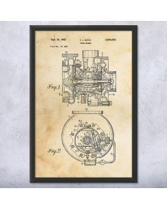 Buchi Turbocharger Framed Patent Print