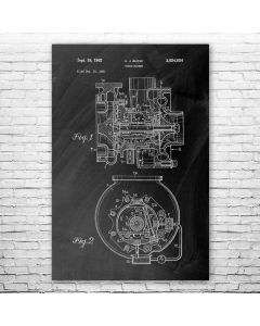 Buchi Turbocharger Patent Print Poster