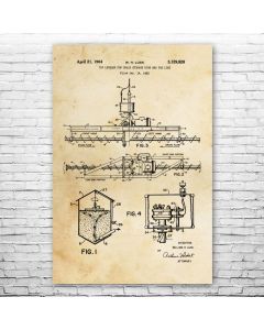 Grain Bin Leveler Patent Print Poster