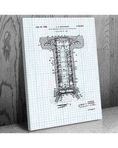 Missile Silo Canvas Patent Art Print Gift
