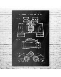 Binoculars Patent Print Poster