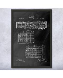 Chord Chart Patent Framed Print