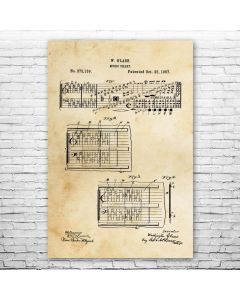 Chord Chart Patent Print Poster