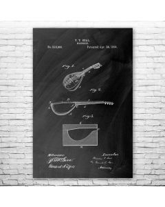 Mandolin Poster Patent Print
