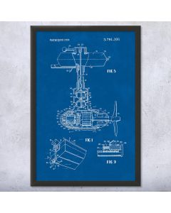 Electric Outboard Motor Patent Framed Print