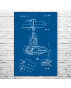 Electric Outboard Motor Poster Print
