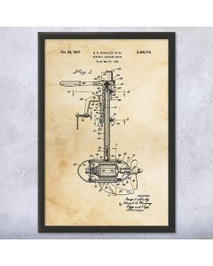 Boat Motor Patent Print