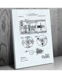 Tunnel Boring Machine Patent Canvas Print