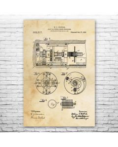 Tunnel Boring Machine Patent Print Poster