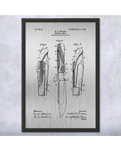 Hunting Knife Patent Framed Print