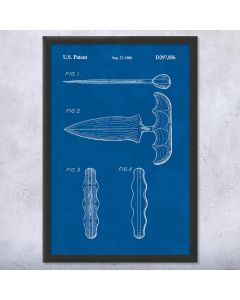 Push Knife Patent Framed Print