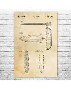 Push Knife Patent Print Poster