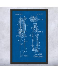 Survival Knife Patent Framed Print