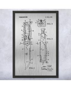 Survival Knife Framed Patent Print