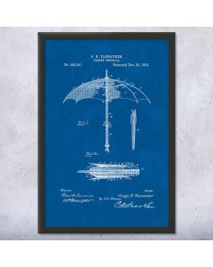 Folding Umbrella Patent Framed Print