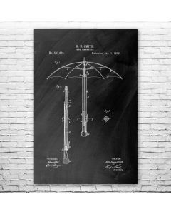 Umbrella Patent Print Poster