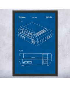 NES Video Game Console Framed Patent Print