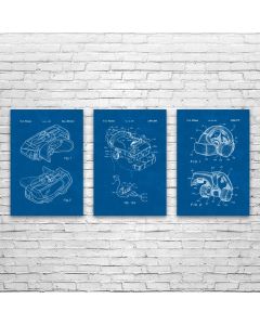 VR Headset Patent Posters Set of 3