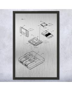 SNES Game Adapter Framed Patent Print