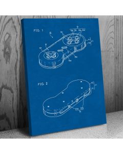 Super SNES Controller Patent Canvas Print